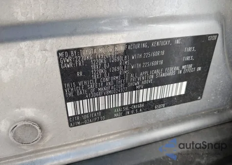 2021 Toyota Rav4 Hybrid Limited from USA, damaged, VIN 4T3D6RFV8MU024927